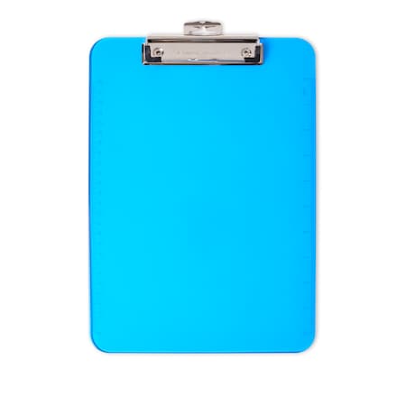Charles Leonard Plastic Clipboard, Letter Size, Neon Blue, PK6 89715